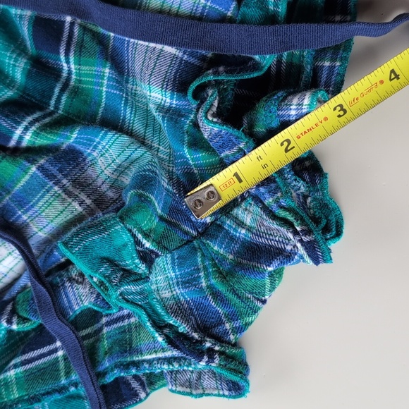 Xhilaration Women's Sleep Shorts Blue Plaid, Size XS - Picture 6 of 7